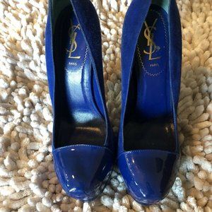 YSL Yves Saint Laurent Blue Pumps Size 6.5